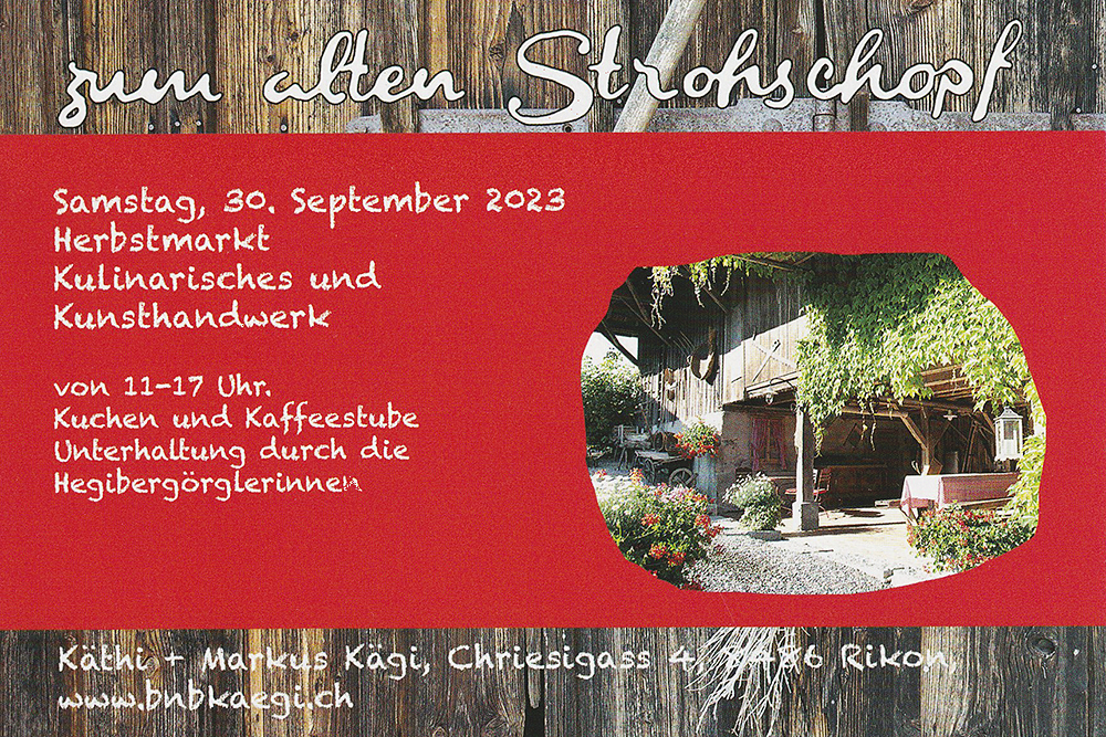 Herbstmarkt «zum alten Strohschopf» in Unterlangenhard